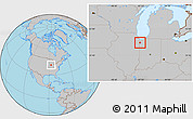 Gray Location Map of ZIP code 46356
