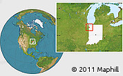 Satellite Location Map of ZIP code 46356, highlighted state