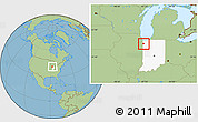 Savanna Style Location Map of ZIP code 46356, highlighted state