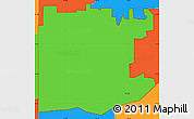 Political Simple Map of ZIP code 46356
