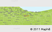 Physical Panoramic Map of ZIP code 46375