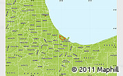 Physical Map of ZIP code 46394