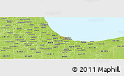 Physical Panoramic Map of ZIP code 46394
