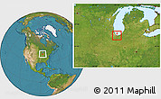 Satellite Location Map of ZIP code 46402