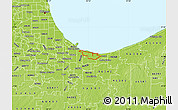 Physical Map of ZIP code 46402