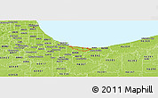 Physical Panoramic Map of ZIP code 46402