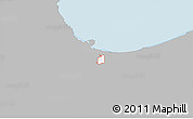 Gray 3D Map of ZIP code 46404, single color outside
