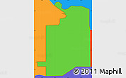 Political Simple Map of ZIP code 46404