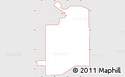 Silver Style Simple Map of ZIP code 46404, cropped outside