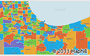 Political 3D Map of ZIP code 46406
