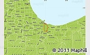 Physical Map of ZIP code 46406