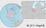 Gray Location Map of ZIP code 46407