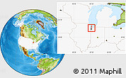 Physical Location Map of ZIP code 46407, highlighted country, highlighted county