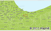Physical 3D Map of ZIP code 46408