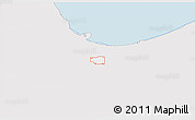 Silver Style 3D Map of ZIP code 46408, single color outside