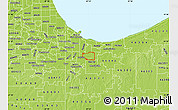 Physical Map of ZIP code 46408