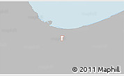 Gray 3D Map of ZIP code 46409, single color outside