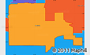 Political Simple Map of ZIP code 46410
