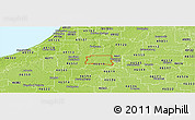 Physical Panoramic Map of ZIP code 46628