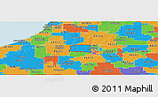 Political Panoramic Map of ZIP code 46628