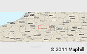 Shaded Relief Panoramic Map of ZIP code 46628