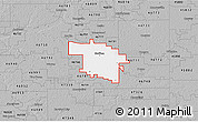 Gray 3D Map of ZIP code 46714