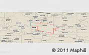 Shaded Relief Panoramic Map of ZIP code 46714