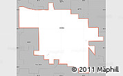 Gray Simple Map of ZIP code 46714