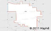 Silver Style Simple Map of ZIP code 46714