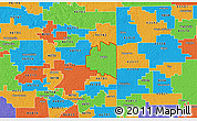 Political 3D Map of ZIP code 46721