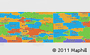 Political Panoramic Map of ZIP code 46721