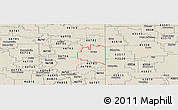 Shaded Relief Panoramic Map of ZIP code 46721
