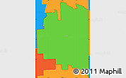 Political Simple Map of ZIP code 46721