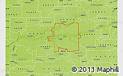 Physical Map of ZIP code 46970