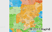 Political Shades 3D Map of ZIP codes starting with 470