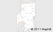 Silver Style Simple Map of ZIP codes starting with 470