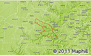 Physical 3D Map of ZIP code 47001