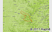 Physical Map of ZIP code 47001