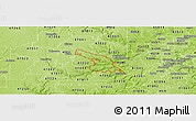 Physical Panoramic Map of ZIP code 47001