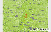 Physical Map of ZIP code 47129