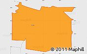 Political Simple Map of ZIP code 47164, single color outside, borders and labels
