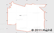 Silver Style Simple Map of ZIP code 47164, cropped outside