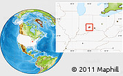 Physical Location Map of ZIP code 47240, highlighted country, highlighted county