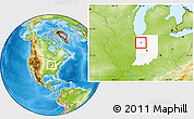 Physical Location Map of ZIP code 47980, highlighted state