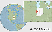 Savanna Style Location Map of ZIP code 47987, highlighted county, highlighted state, hill shading