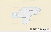 Classic Style 3D Map of Clark County, single color outside