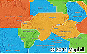 Political 3D Map of Clark County