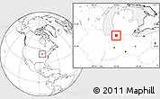 Blank Location Map of Elkhart County