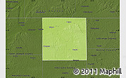 Physical Map of Elkhart County, darken