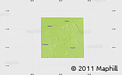 Physical Map of Elkhart County, single color outside